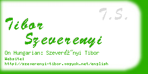 tibor szeverenyi business card